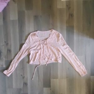 Forever 21 crop top long sleeve